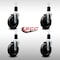 Service Caster 5'' SS Soft Rubber Wheel Swivel 1-1/2'' Expanding Stem Caster Set, 4PK SCC-SSEX20S514-SRS-112-4 - alternate 2